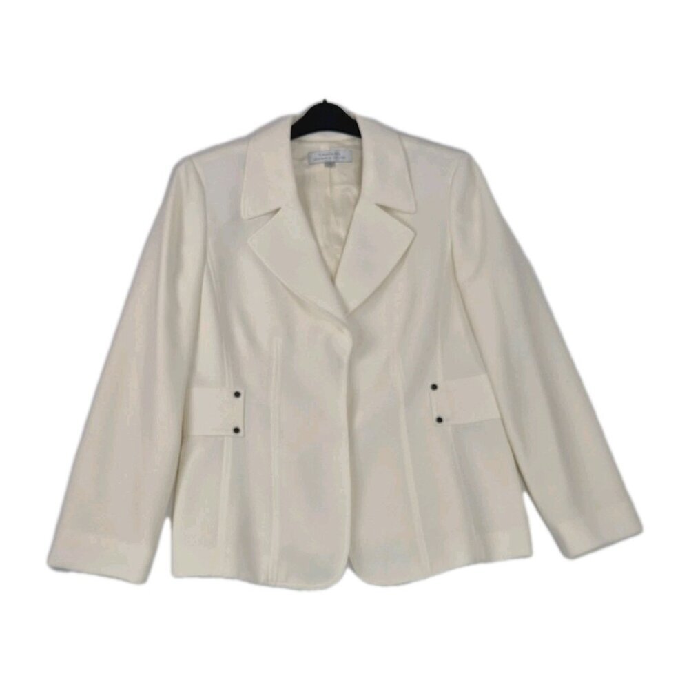 Tahari Arthur S. Levine Women's Career Blazer Jacket Ivory Two  Bottoms (04)